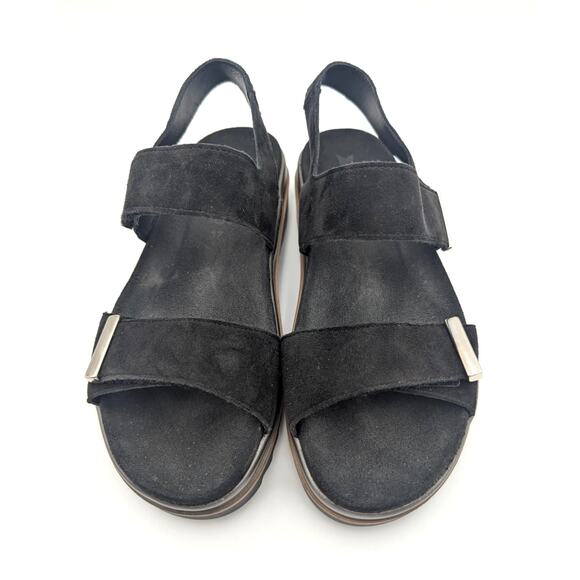 Mephisto Dominica Platform Sandals Women's Black Velsport Size US7 EU37 - Picture 9 of 12